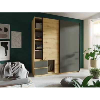 INOSIGN Norias Kleiderschrank - Modern, 5 Einlegeböden, 2 Schubladen - Schrank INOSIGN Norias Kleiderschrank - Modern, 5 Einlegeböden, 2 Schubladen - Schrank