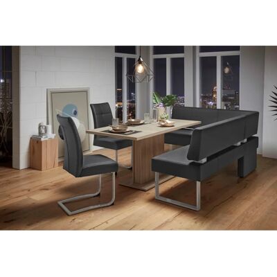 HOME AFFAIRE Rab Eckbank - schwarz, Polyester, Metallrahmen - 200cm - Eckbank HOME AFFAIRE Rab Eckbank - schwarz, Polyester, Metallrahmen - 200cm - Eckbank