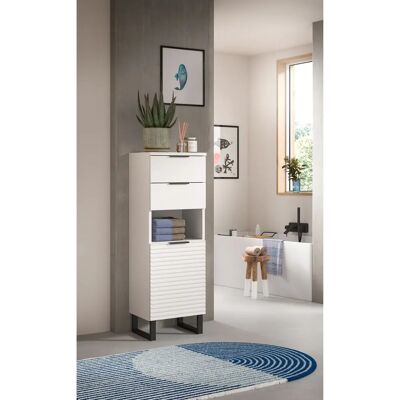 WELLTIME Litica Badezimmer Schrank - FSC-zertifiziertes Holz - Soft-Close Schubladen WELLTIME Litica Badezimmer Schrank - FSC-zertifiziertes Holz - Soft-Close Schubladen