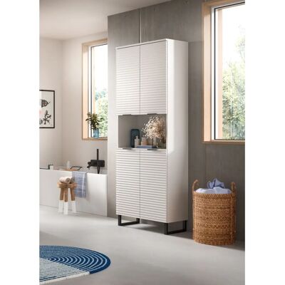 WELLTIME Litica Weiß Hochschrank - Badschrank WELLTIME Litica Weiß Hochschrank - Badschrank