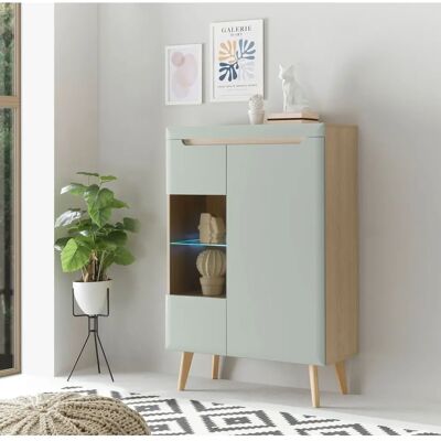 INOSIGN Torge Grüne Vitrine - Glastür, Modernes Möbel INOSIGN Torge Grüne Vitrine - Glastür, Modernes Möbel