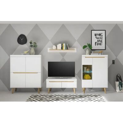 INOSIGN Torge Weiße Wohnwand - Wohnzimmer-Set INOSIGN Torge Weiße Wohnwand - Wohnzimmer-Set