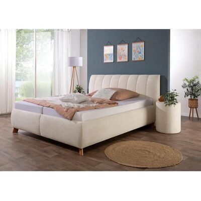 MAINTAL Hügeldorf Beige Polsterbett mit Stauraum - Betten MAINTAL Hügeldorf Beige Polsterbett mit Stauraum - Betten