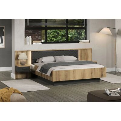 INOSIGN - Estepona - Eiche/Anthrazit - 180x200 cm - Bettgestell INOSIGN - Estepona - Eiche/Anthrazit - 180x200 cm - Bettgestell