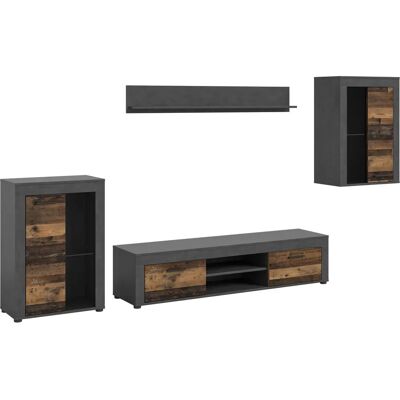 INOSIGN Aosta Wohnzimmer-Set - 4-tlg., Matera / Old Wood INOSIGN Aosta Wohnzimmer-Set - 4-tlg., Matera / Old Wood