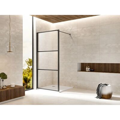 WELLTIME - Walk-in-Dusche Black Blocks - 90x190 cm - Shower WELLTIME - Walk-in-Dusche Black Blocks - 90x190 cm - Shower