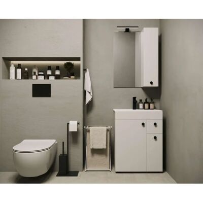 Welltime - Braga - Weiß - Badezimmer-Waschtisch-Set Welltime - Braga - Weiß - Badezimmer-Waschtisch-Set