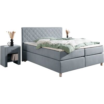 Leonique Bernard Blau Bett - Komplett Boxspring, 168x208cm Leonique Bernard Blau Bett - Komplett Boxspring, 168x208cm