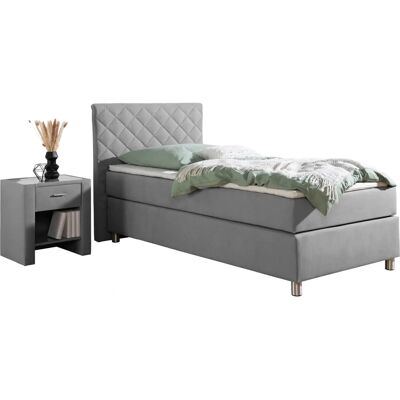 LEONIQUE Bernard - Komplett Boxspringbett mit Topper - 108x208 cm LEONIQUE Bernard - Komplett Boxspringbett mit Topper - 108x208 cm