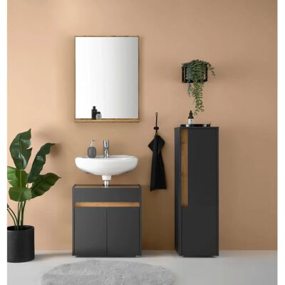 INOSIGN CITY/GIRON Badmöbel-Set - Zeitloses Design, 3-teilig, Grau INOSIGN CITY/GIRON Badmöbel-Set - Zeitloses Design, 3-teilig, Grau