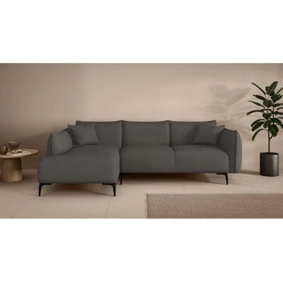 LEGER HOME Adelita Sofa mit Ottoman, dunkelgrau - Sofa LEGER HOME Adelita Sofa mit Ottoman, dunkelgrau - Sofa