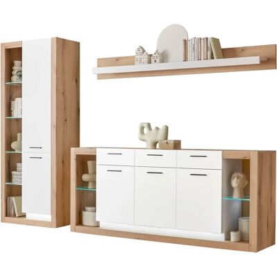 INOSIGN Brixen Modernes Wohnzimmer-Set - Eiche Evoke & Weiß INOSIGN Brixen Modernes Wohnzimmer-Set - Eiche Evoke & Weiß