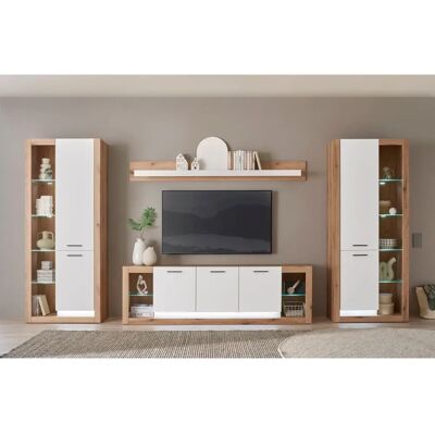 INOSIGN Brixen Modernes Wohnzimmer-Set - Eiche Evoke & Weiß INOSIGN Brixen Modernes Wohnzimmer-Set - Eiche Evoke & Weiß