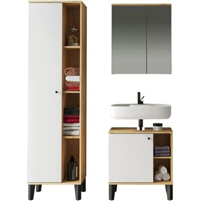 INOSIGN OSLO Badmöbel-Set - Skandinavisches Design, 3-teilig, Eiche Evoke/Weiß INOSIGN OSLO Badmöbel-Set - Skandinavisches Design, 3-teilig, Eiche Evoke/Weiß