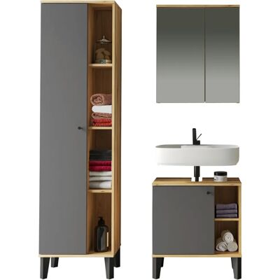INOSIGN OSLO Badezimmer-Set - Scandinavian Eiche Evoke/Grau, 3-teilig INOSIGN OSLO Badezimmer-Set - Scandinavian Eiche Evoke/Grau, 3-teilig