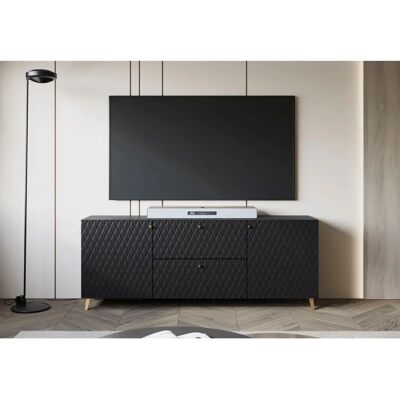 INOSIGN - LOWBOARD PHUKET - graphit schwarz matt - 180cm - Cabinet INOSIGN - LOWBOARD PHUKET - graphit schwarz matt - 180cm - Cabinet