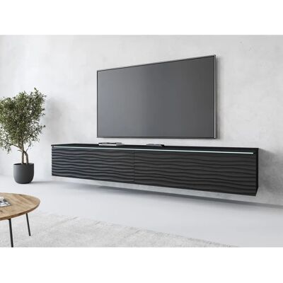 INOSIGN Vera - graphit schwarz matt geriffelt - mit Beleuchtung - Sideboard INOSIGN Vera - graphit schwarz matt geriffelt - mit Beleuchtung - Sideboard