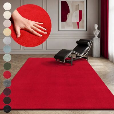 MY HOME Arabell - Flauschiger Teppich, rot, 140x200cm - Kunstfellteppich MY HOME Arabell - Flauschiger Teppich, rot, 140x200cm - Kunstfellteppich