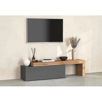 INOSIGN Chronos TV-Board - Anthrazit/Eiche Wotan - 240cm INOSIGN Chronos TV-Board - Anthrazit/Eiche Wotan - 240cm