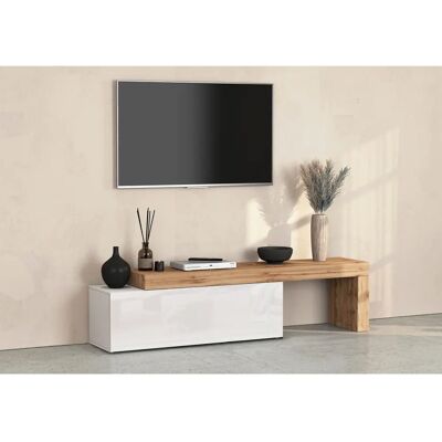 INOSIGN Chronos TV-Board, Hochglanz Weiß, Schiefer Wotan, 240cm - Sideboard INOSIGN Chronos TV-Board, Hochglanz Weiß, Schiefer Wotan, 240cm - Sideboard