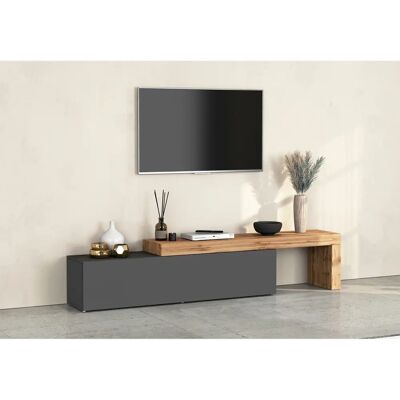 INOSIGN Chronos TV-Board - anthrazit / eiche wotan - 270cm, Lowboard, 1 Klappe INOSIGN Chronos TV-Board - anthrazit / eiche wotan - 270cm, Lowboard, 1 Klappe