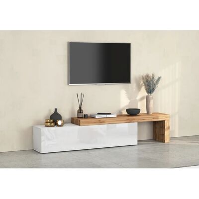 INOSIGN Chronos TV-Board - Hochglanz Weiß, Schiefer Wotan, 270cm breit - Sideboards INOSIGN Chronos TV-Board - Hochglanz Weiß, Schiefer Wotan, 270cm breit - Sideboards