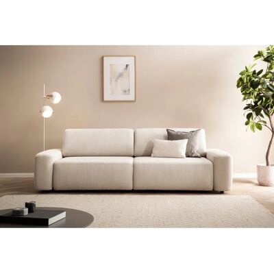 INOSIGN Torge 3-Sitzer Sofa - Schlafsofa in Samtvelours, Hellbeige - Sofa INOSIGN Torge 3-Sitzer Sofa - Schlafsofa in Samtvelours, Hellbeige - Sofa