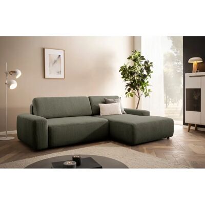 INOSIGN Torge 264cm L-Form-Sofa Khaki - Sofa INOSIGN Torge 264cm L-Form-Sofa Khaki - Sofa