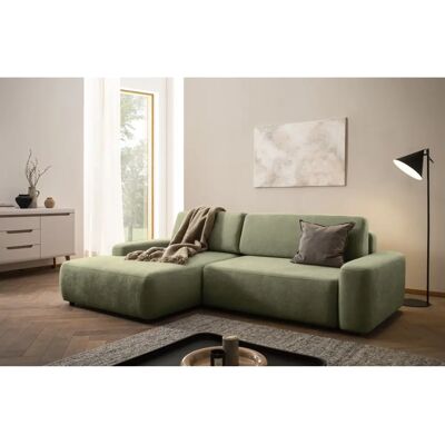 INOSIGN Torge Ecksofa Schlafsofa in Cord, Samtvelours, grün INOSIGN Torge Ecksofa Schlafsofa in Cord, Samtvelours, grün