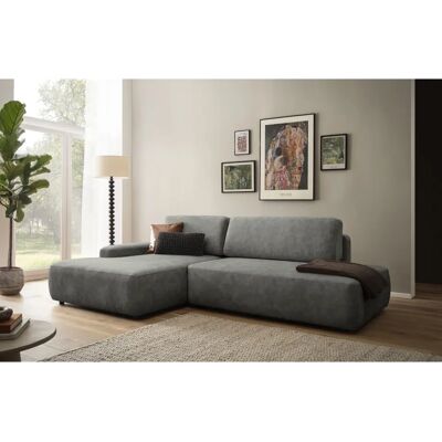 INOSIGN Torge L-Form Schlafsofa aus Samtvelours - Couch INOSIGN Torge L-Form Schlafsofa aus Samtvelours - Couch