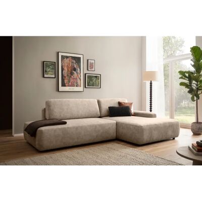 INOSIGN Torge - Ecksofa in L-Form, Samtvelours, Recamiere rechts - Schlafsofa INOSIGN Torge - Ecksofa in L-Form, Samtvelours, Recamiere rechts - Schlafsofa
