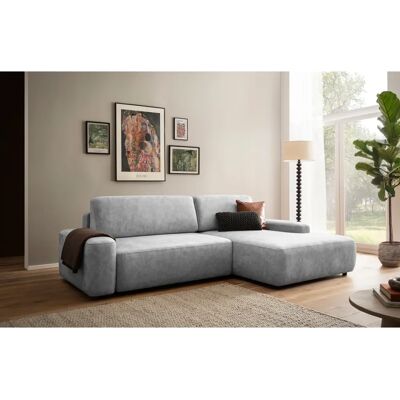 INOSIGN Torge Ecksofa mit Schlaffunktion - Samtvelours, silbergrau INOSIGN Torge Ecksofa mit Schlaffunktion - Samtvelours, silbergrau