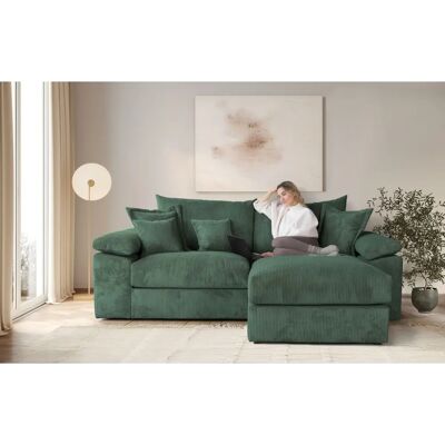 HOME AFFAIRE Soft&Cosy XL L-Form - Couch - dunkelgrün HOME AFFAIRE Soft&Cosy XL L-Form - Couch - dunkelgrün