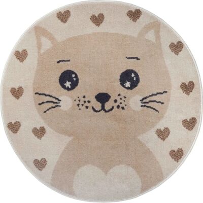 Hanse Home Adventures Cat Tapis Enfant - Rond 140cm - Publicité Hanse Home Adventures Cat Tapis Enfant - Rond 140cm - Publicité