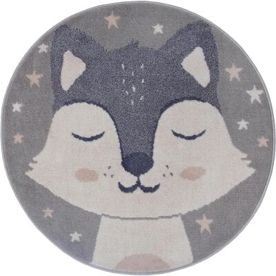 Hanse Home - Adventures Fox - Grau - Ø140 cm - Kids rug Hanse Home - Adventures Fox - Grau - Ø140 cm - Kids rug