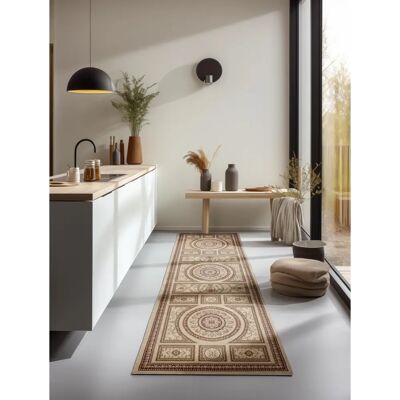 Beige Tapijt Guzara Nouristan - Oosters Ontwerp, Machinegeweven, 80x240cm Beige Tapijt Guzara Nouristan - Oosters Ontwerp, Machinegeweven, 80x240cm