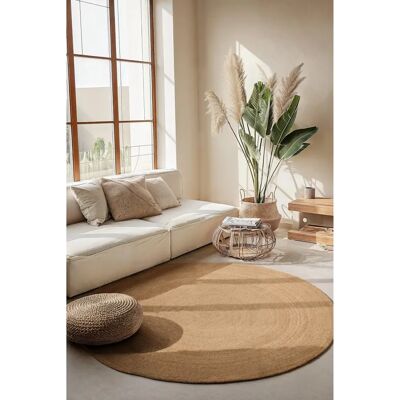 Koberec Hanse Home Rangpur - Kulatý 200cm, Zlatý, Skandinávský Styl Koberec Hanse Home Rangpur - Kulatý 200cm, Zlatý, Skandinávský Styl