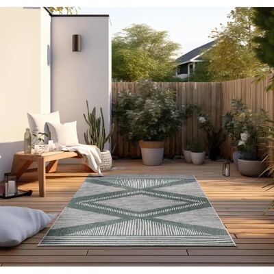 Tapis réversible vert extérieur et intérieur Elle Decoration Rhombus Tapis réversible vert extérieur et intérieur Elle Decoration Rhombus