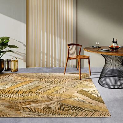 Tapis d'Extérieur Villeroy & Boch Eugene - Floral, Noir-Or, 160x235cm - Publicité Tapis d'Extérieur Villeroy & Boch Eugene - Floral, Noir-Or, 160x235cm - Publicité