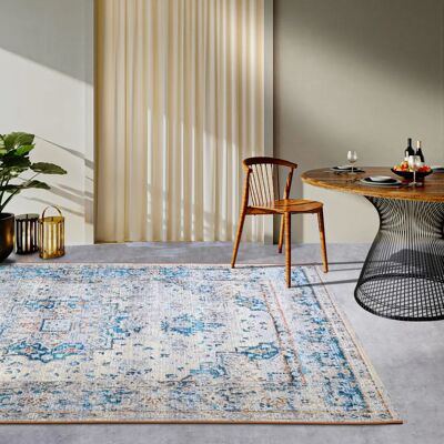 VILLEROY & BOCH Rene Buitenmat - 200x285cm, Blauw, Weerbestendig VILLEROY & BOCH Rene Buitenmat - 200x285cm, Blauw, Weerbestendig