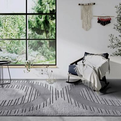 Tapis Shaggy Gris Clair ELLE Decoration - Tapis - Publicité Tapis Shaggy Gris Clair ELLE Decoration - Tapis - Publicité