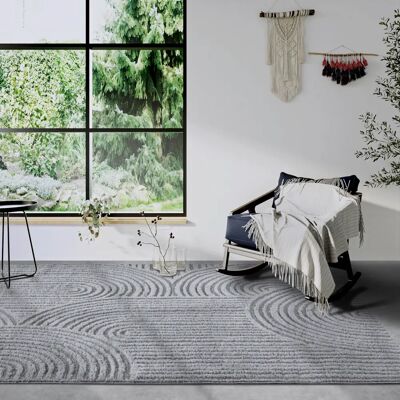 ELLE Decoration Chappe Hellgrau Hochflor-Teppich - Teppich ELLE Decoration Chappe Hellgrau Hochflor-Teppich - Teppich