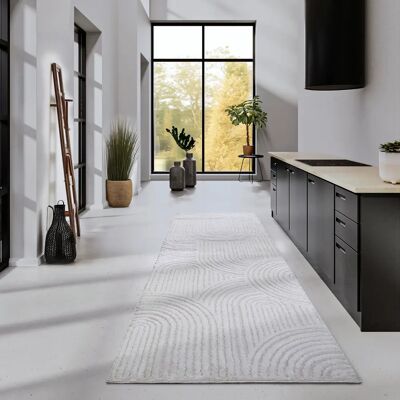 Elle Decoration Chappe - Cremeweiß Hochflor-Teppich Elle Decoration Chappe - Cremeweiß Hochflor-Teppich
