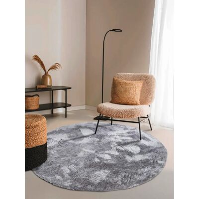 ELLE DECORATION Calida Silber Hochflor Teppich - Teppich ELLE DECORATION Calida Silber Hochflor Teppich - Teppich