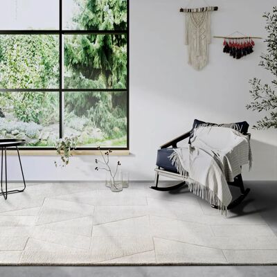 VILLEROY & BOCH Ursule Wollteppich - Geometrisches Design, 120x170cm, Handgewebt VILLEROY & BOCH Ursule Wollteppich - Geometrisches Design, 120x170cm, Handgewebt