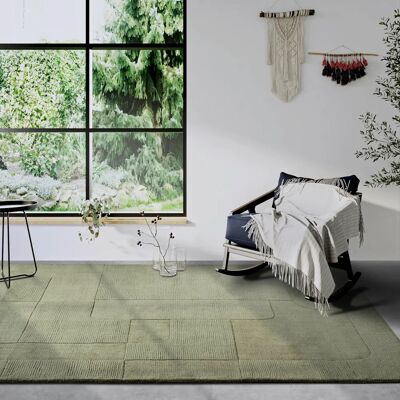 Tapis en Laine Villeroy & Boch Charlotte - Rectangulaire, Fait main, Naturel - Publicité Tapis en Laine Villeroy & Boch Charlotte - Rectangulaire, Fait main, Naturel - Publicité