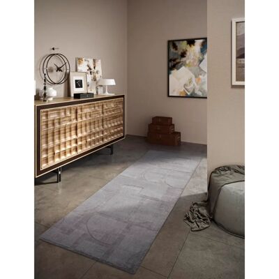 Tapis en laine Villeroy & Boch Alexis - Rectangulaire, Fait main, Gris - Publicité Tapis en laine Villeroy & Boch Alexis - Rectangulaire, Fait main, Gris - Publicité