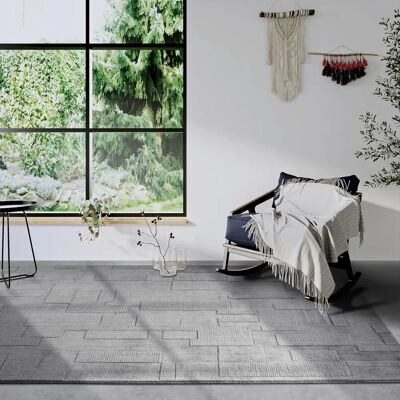 Tapis en laine Wilhelmine - Géométrique, Fait main, Naturel - 120x170cm - Publicité Tapis en laine Wilhelmine - Géométrique, Fait main, Naturel - 120x170cm - Publicité