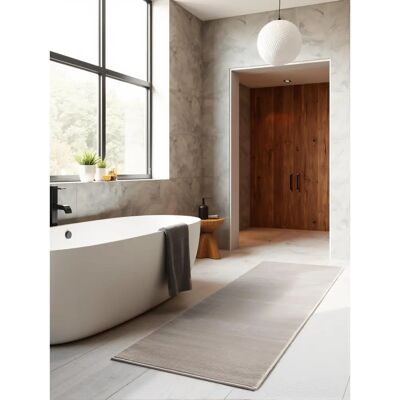 Tapis ELLE DECORATION Dolomite - Crème Gris, 80x240cm, Compatible chauffage au sol - Publicité Tapis ELLE DECORATION Dolomite - Crème Gris, 80x240cm, Compatible chauffage au sol - Publicité