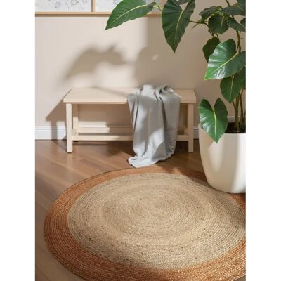 Hanse Home Jutta Juteteppich - Rund, Naturfarben, Gold - Teppich Hanse Home Jutta Juteteppich - Rund, Naturfarben, Gold - Teppich